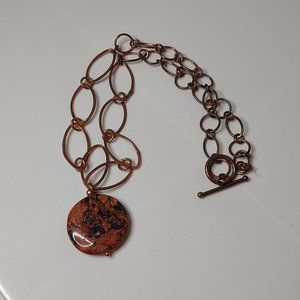 Very Cool Round Decorative Pendant Necklace 19 Inches Long